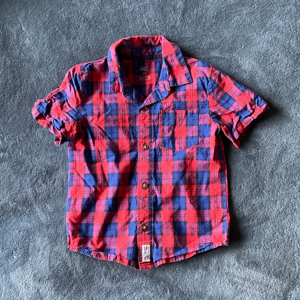 Carter’s Red and Blue Kids Plaid Shirt 4T